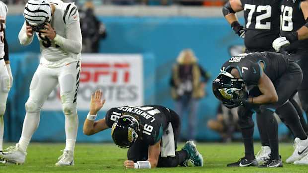Jacksonville Jaguars QB Trevor Lawrence injured his ankle in Week 13